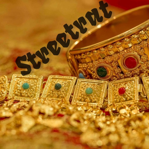 Streetrat logo shown over a pile of gold and jewelry